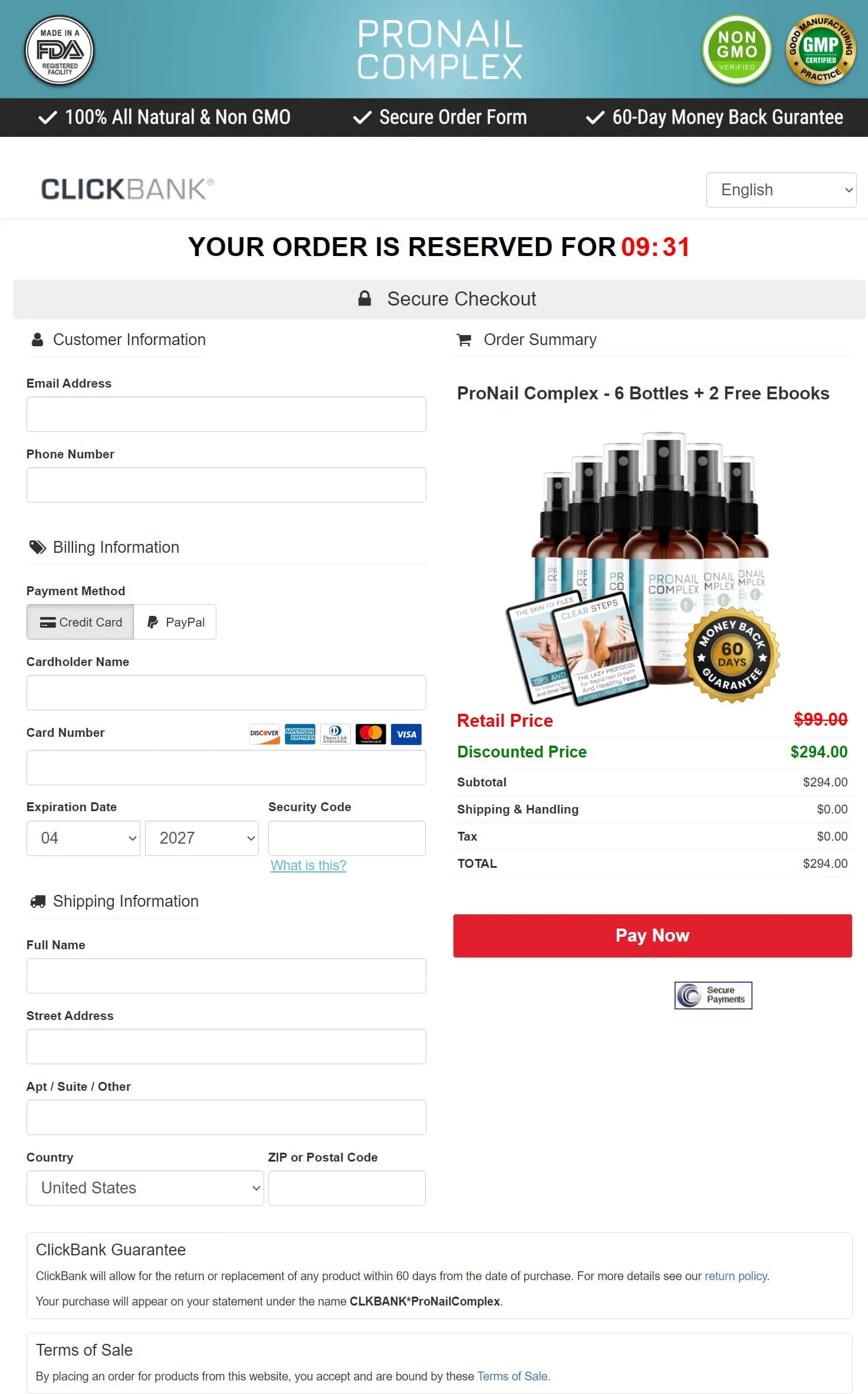 ProNail Complex ProNail Complex - Order Page